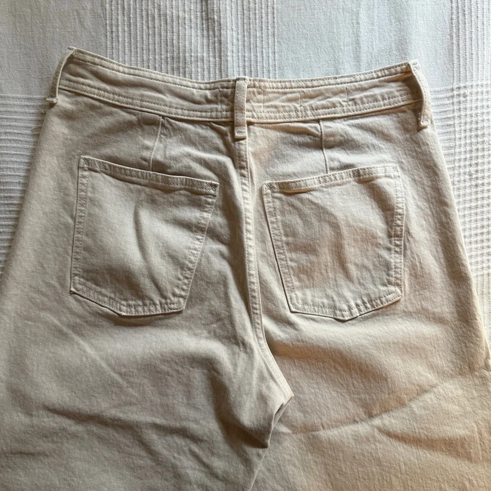 Universal Thread Wide Leg Ankle Jeans Ecru - Picture 5 of 7